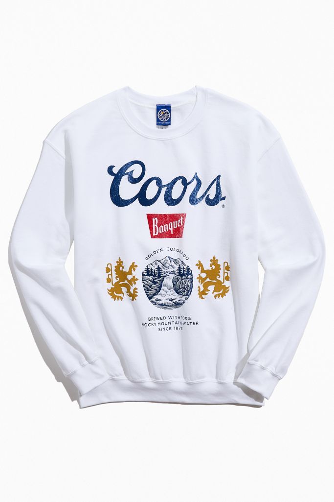 Coors Banquet Label Crew Neck Sweatshirt Urban Outfitters Canada