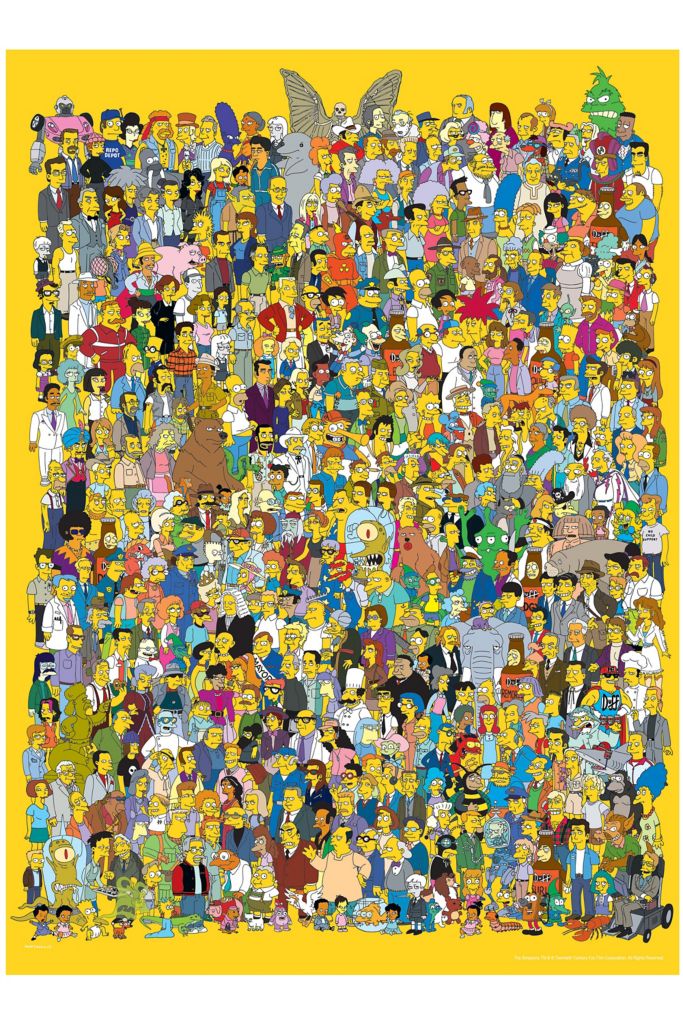 The Simpsons Cast 1000 Piece Puzzle Urban Outfitters