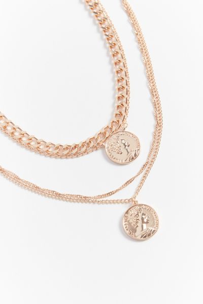 Levi Coin Layering Necklace Set | Urban Outfitters
