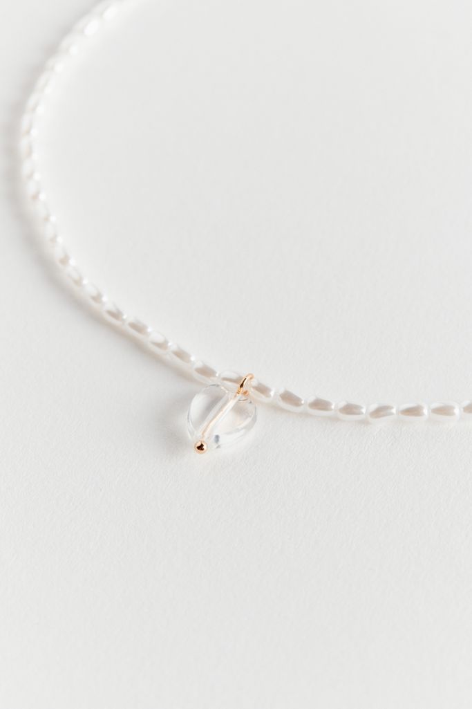 Emily Beaded Heart Necklace Urban Outfitters