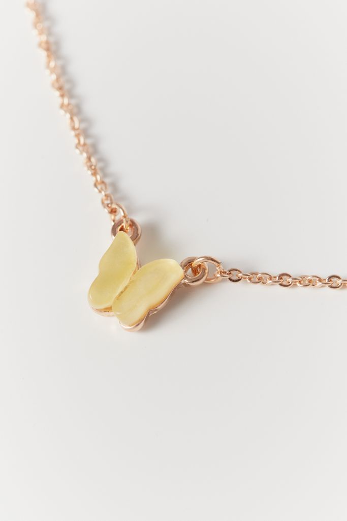 Bri Butterfly Charm Necklace Urban Outfitters
