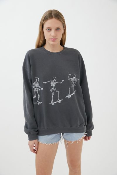 skeleton crew neck sweatshirt