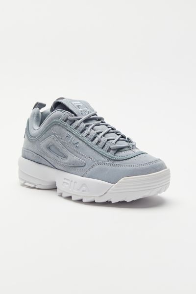 grey suede fila disruptor