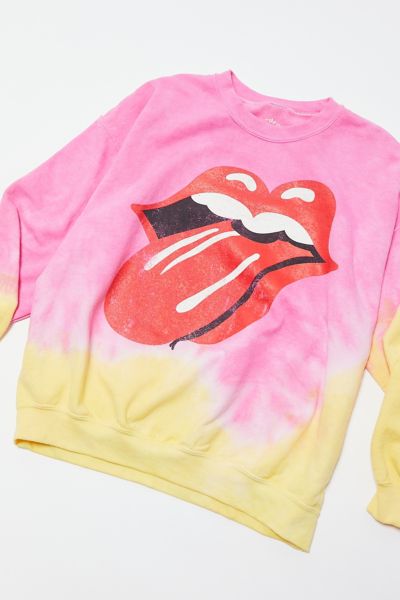 tie dye rolling stones sweatshirt