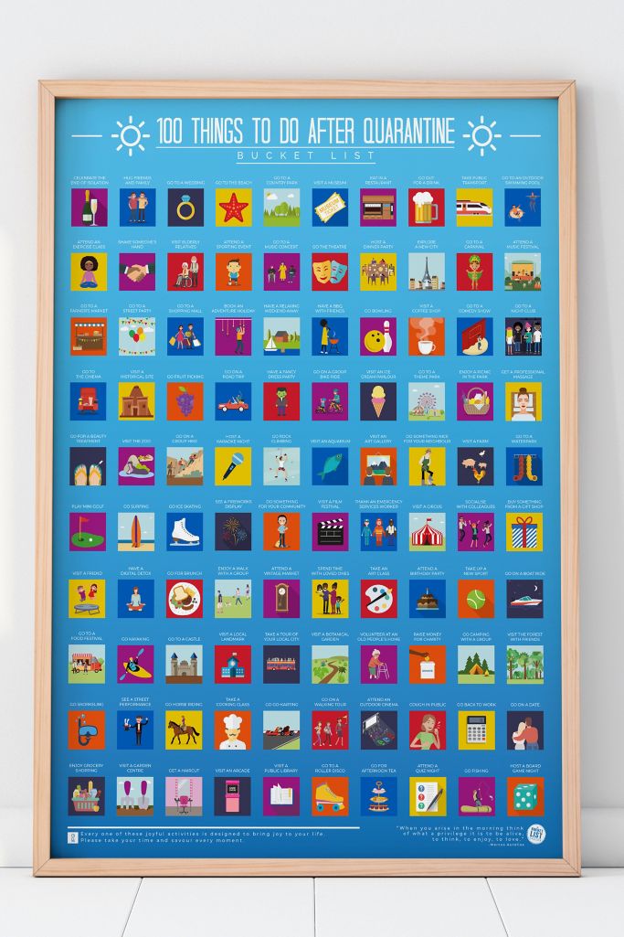 Bucket List ScratchOff Poster Urban Outfitters Canada