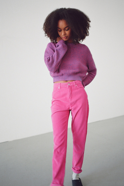 high waisted colored pants