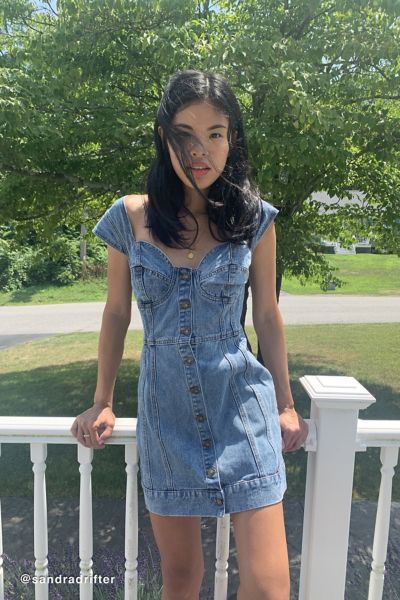 mini dress denim