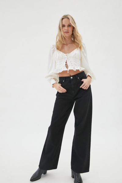black puddle jeans