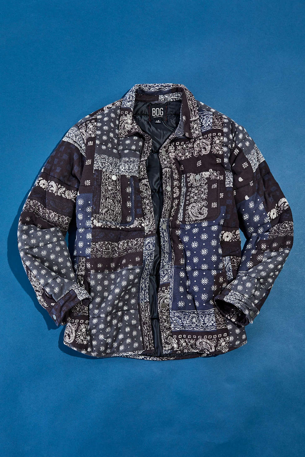 BDG Bandana Quilted Shirt Jacket | Urban Outfitters