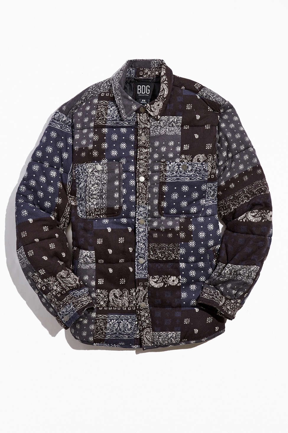 BDG Bandana Quilted Shirt Jacket | Urban Outfitters