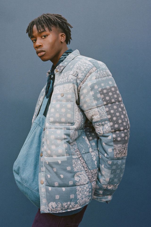 BDG Bandana Quilted Shirt Jacket Urban Outfitters
