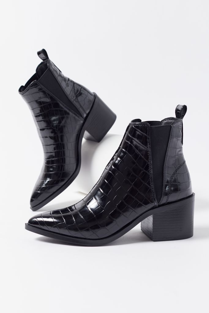 steve madden audience black leather boot
