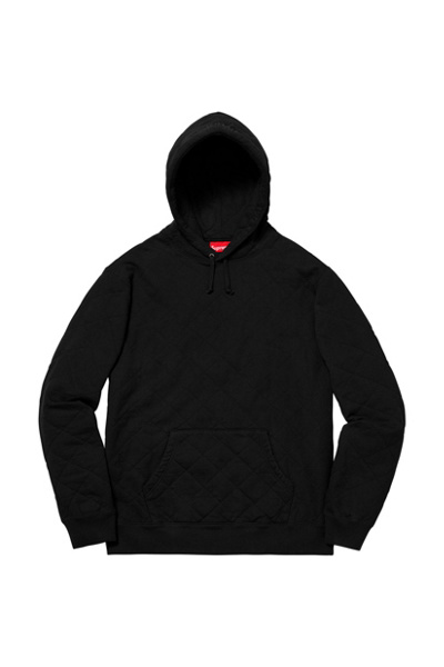 supreme quilted hooded sweatshirt