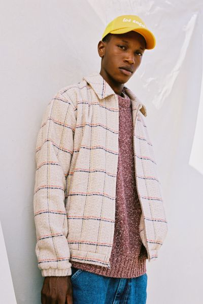 plaid harrington jacket