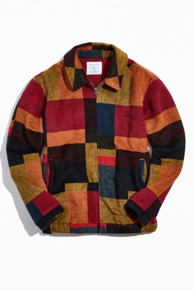 UO Wool Colorblock Harrington Jacket | Urban Outfitters