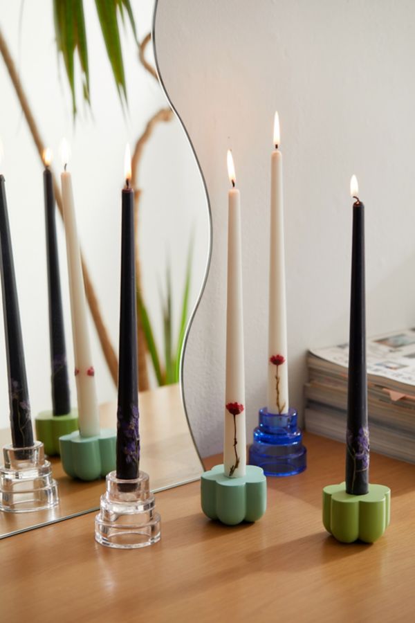 Slide View: 1: Winnie Floral Taper Candle Set