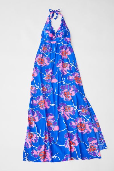 Vintage Printed Halter Maxi Dress | Urban Outfitters