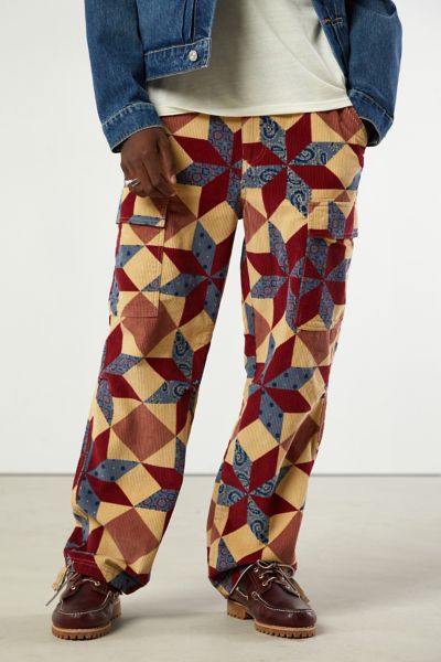 printed corduroy pants