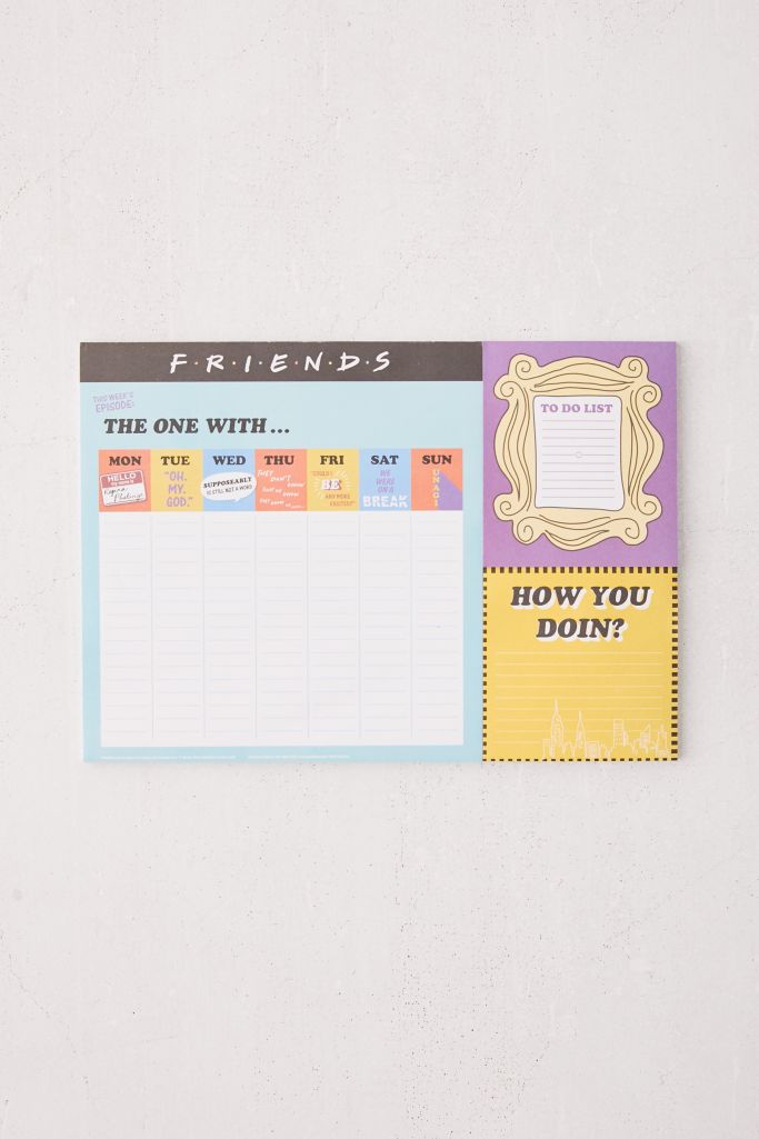 Friends Desktop Weekly Planner Notepad | Urban Outfitters