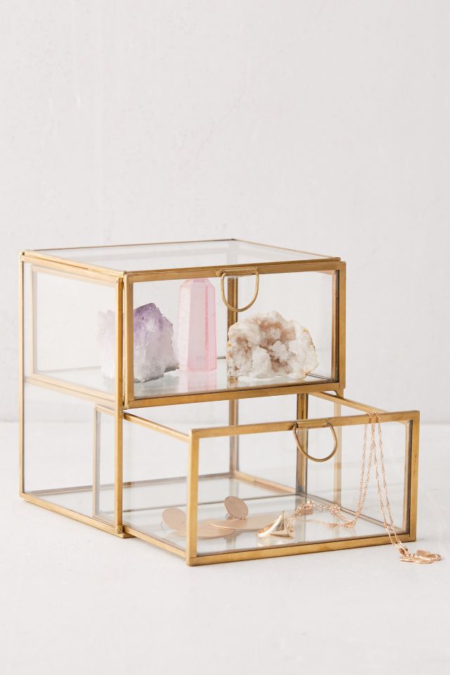 2-Drawer Glass Jewelry Box | Urban Outfitters