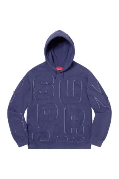 supreme cutout letters hooded sweatshirt