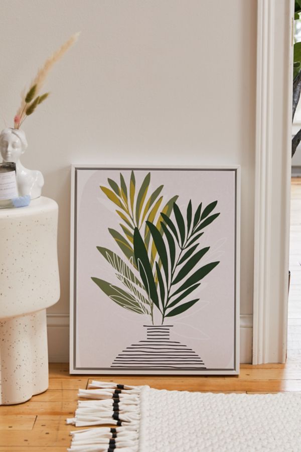 Slide View: 1: moderntropical Olive Branches Contemporary B Canvas Art Print