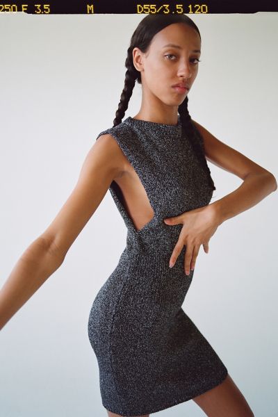 urban outfitters black sparkly dress