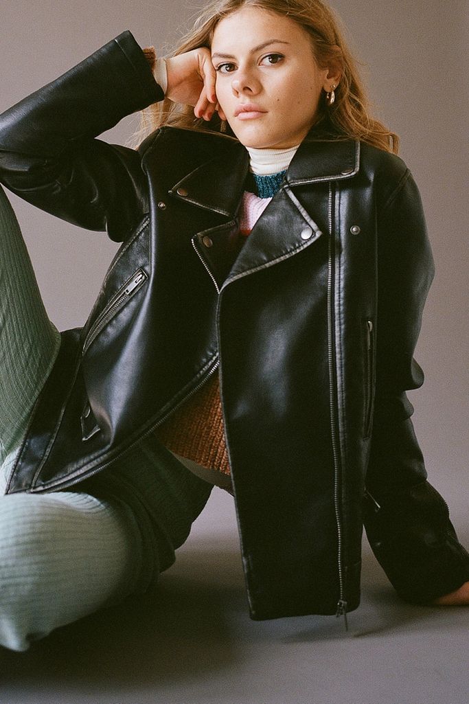 UO Stevie Faux Leather Moto Jacket | Urban Outfitters Canada