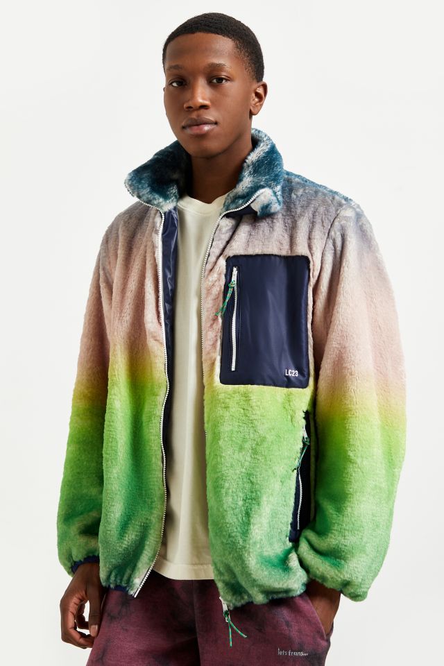 LC23 Faux Fur Gradient Jacket | Urban Outfitters