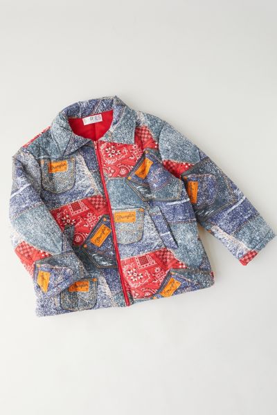 patchwork puffer jacket