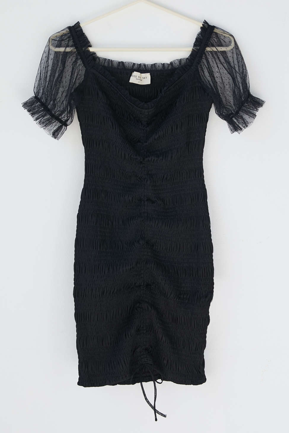 Kiss The Sky Black Caviar Bodycon Mini Dress | Urban Outfitters