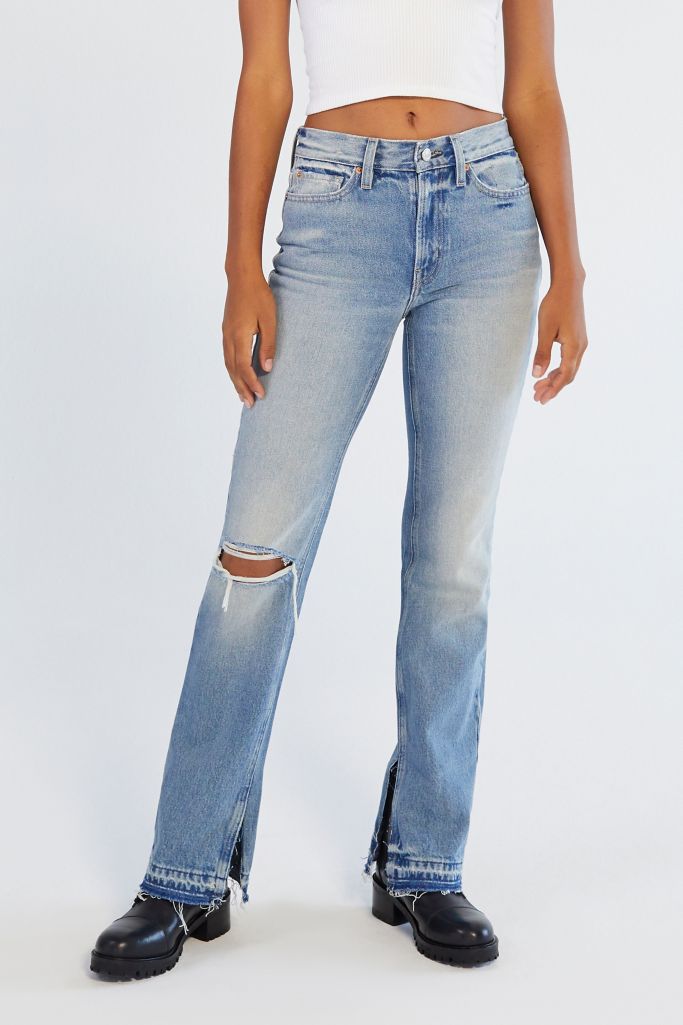BDG Mid-Rise Bootcut Jean – Distressed Light Wash | Urban Outfitters Canada