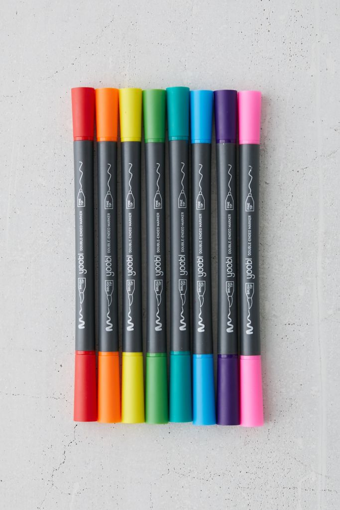 Yoobi DoubleEnded Marker Set Urban Outfitters