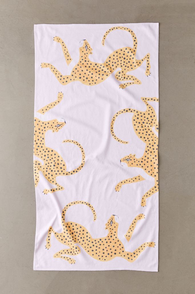 Megan Galante For Deny Leopard Race Beach Towel Urban Outfitters