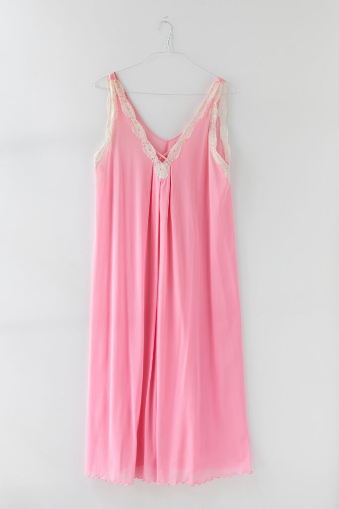 Vintage Pink Longline Slip Dress | Urban Outfitters