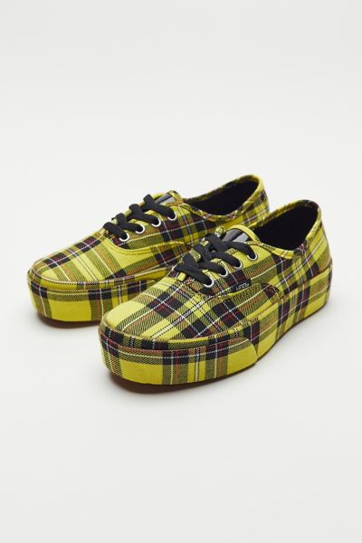 yellow plaid vans