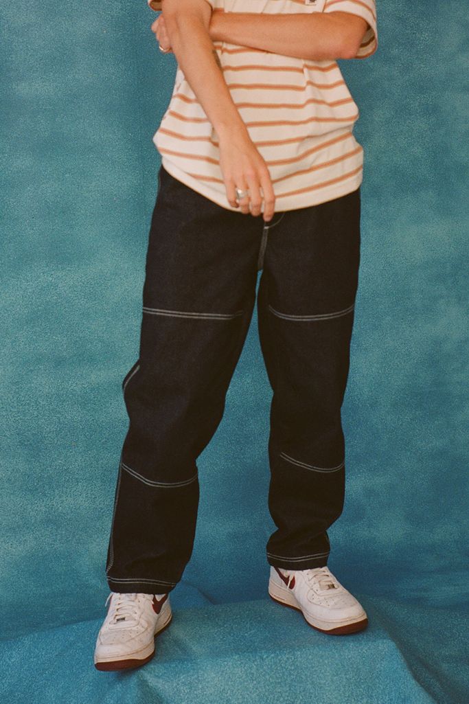 BDG Utility Denim Beach Pant Dark Rinse Urban Outfitters