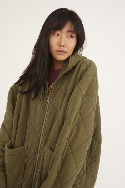 uo corduroy hooded cropped jacket