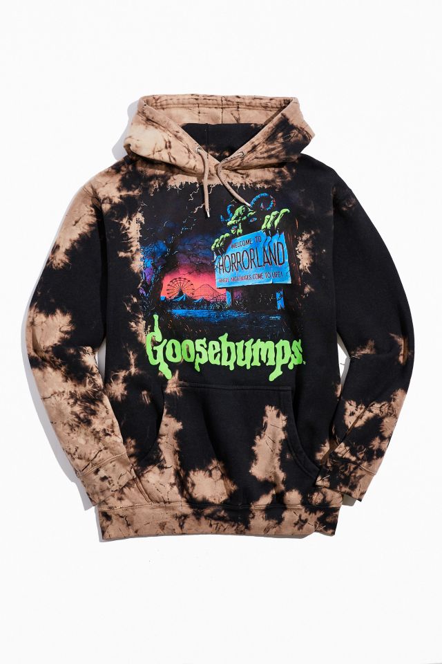 Goosebumps Bleach Dye Hoodie Sweatshirt | Urban Outfitters Canada