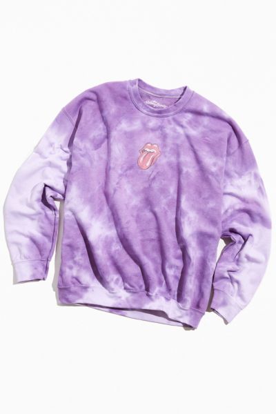 tie dye rolling stones hoodie