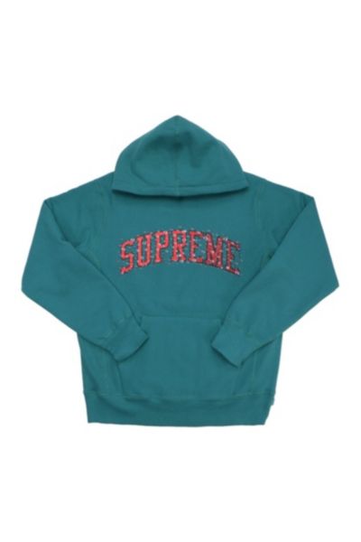 supreme sleeve arc hooded sweatshirt