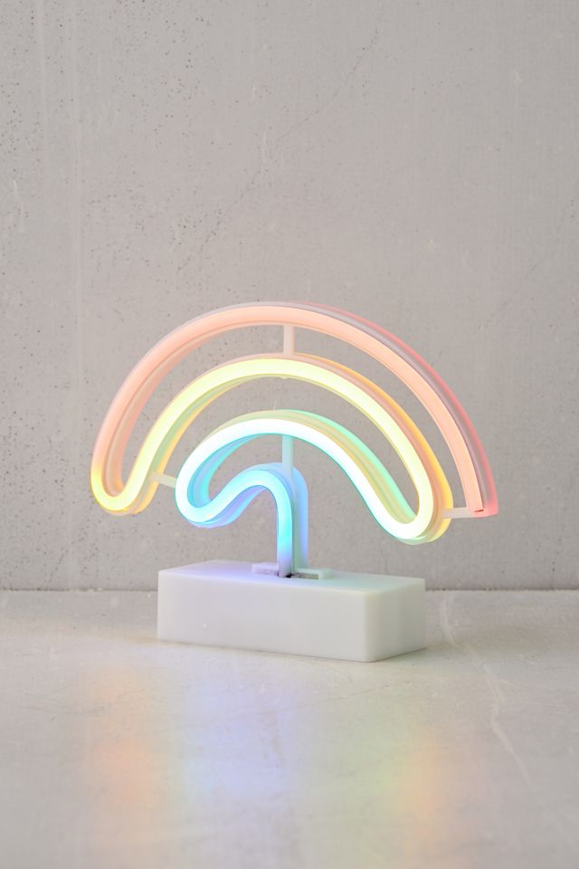 Brilliant Ideas Rainbow LED Neon Table Lamp Urban Outfitters Canada
