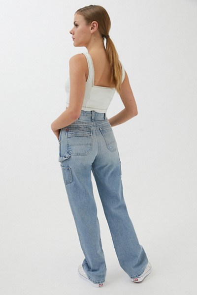 high waisted carpenter jeans