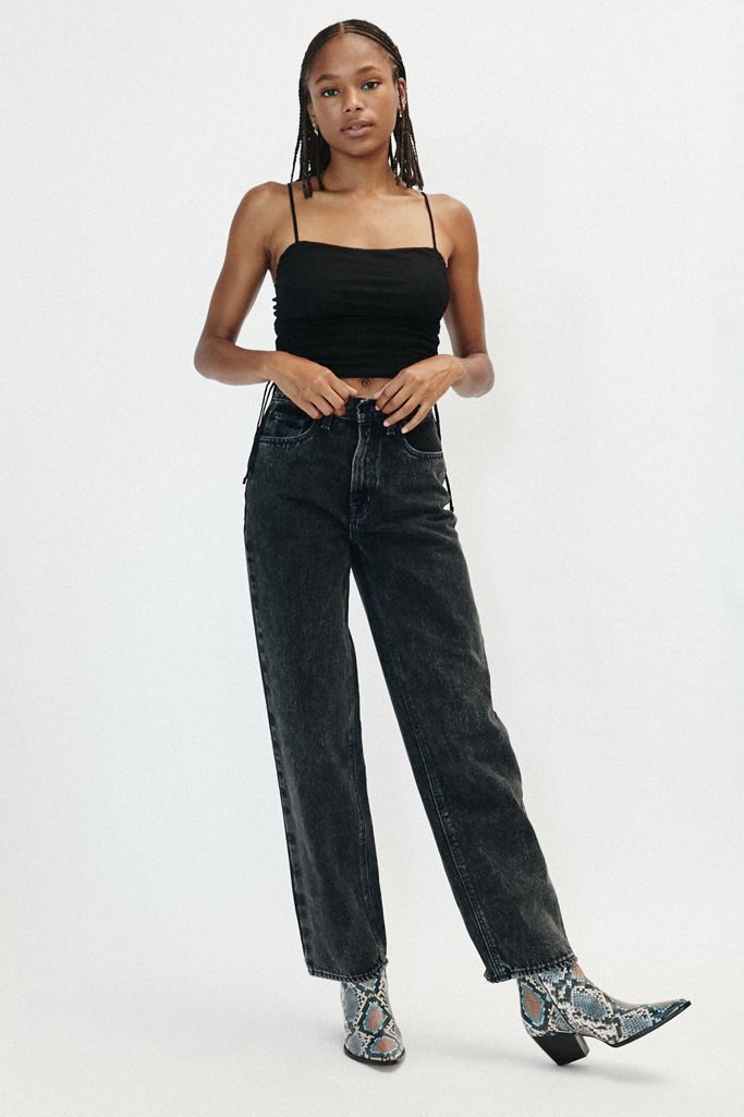 BDG HighWaisted Baggy Jean Black Acid Wash Urban Outfitters