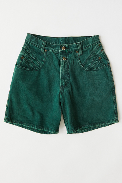 dark green jean shorts