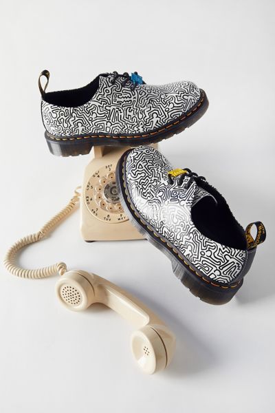 keith haring 1461 printed leather oxford shoes