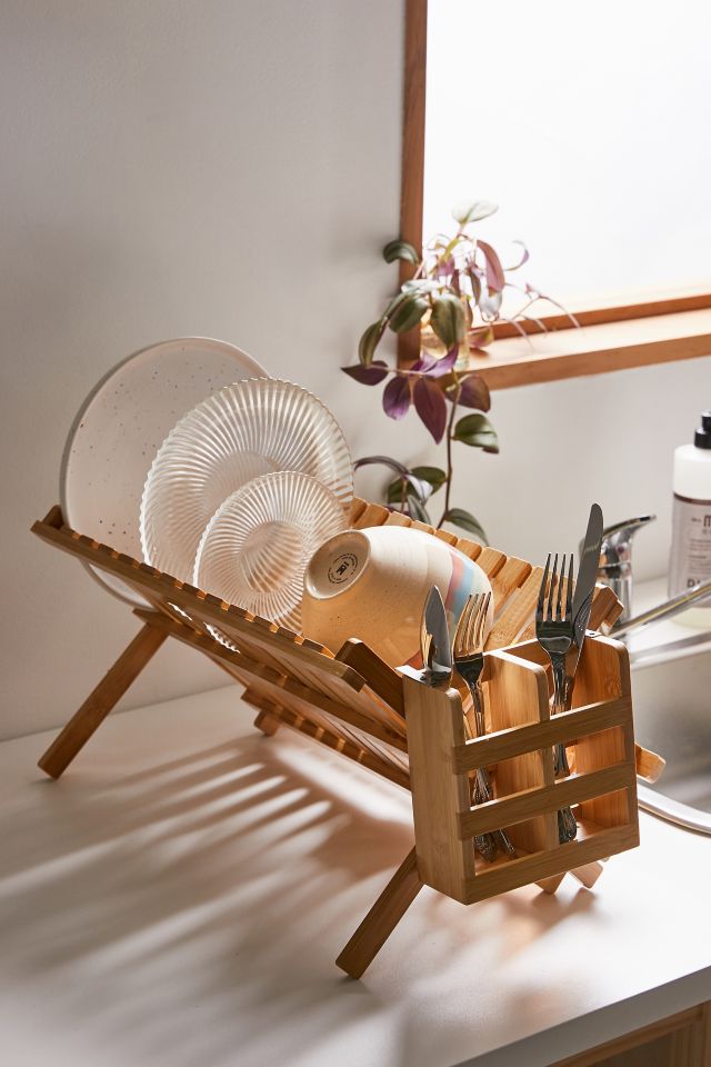 Bamboo Dish Drying Rack Urban Outfitters