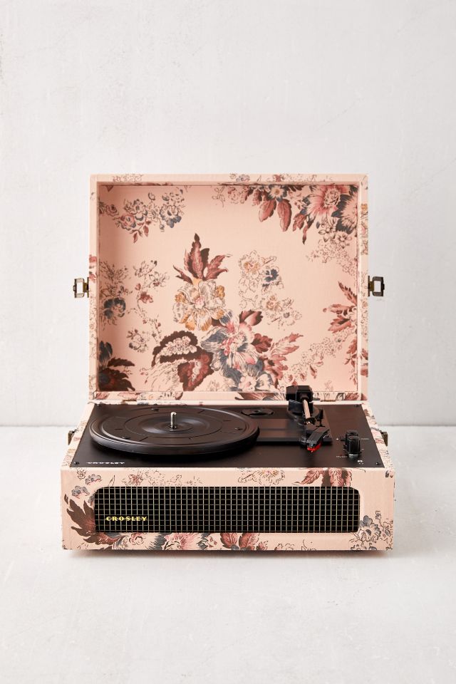 crosley voyager floral record player