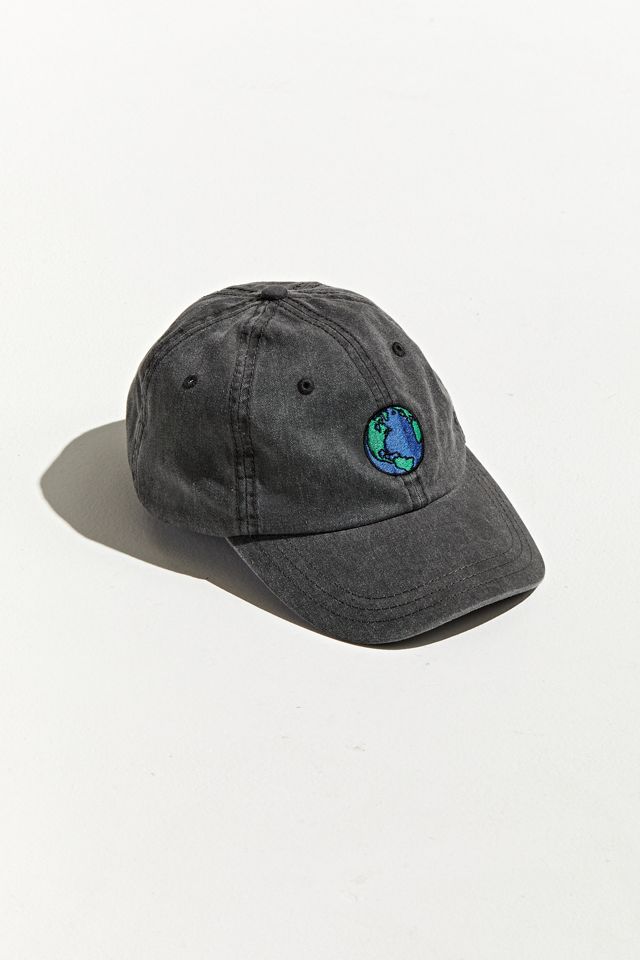 Earth Embroidered Washed Baseball Hat Urban Outfitters