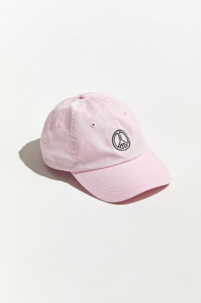 Peace Embroidered Washed Baseball Hat Urban Outfitters